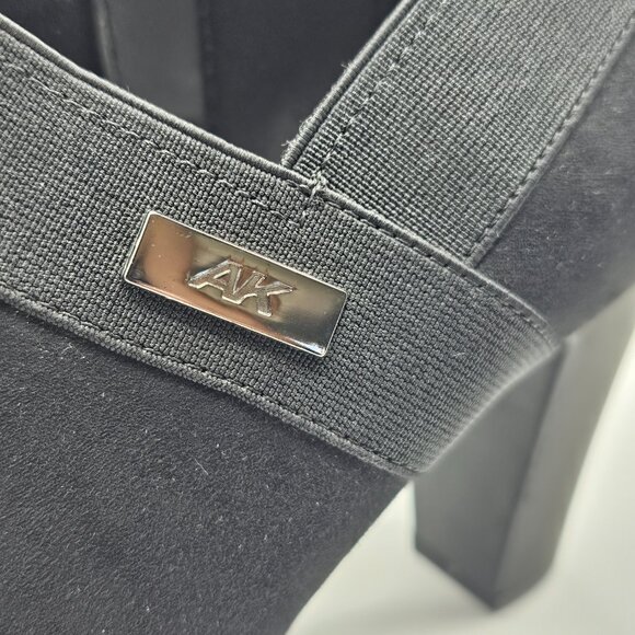 Anne Klein AKSPORT Heeled Ankle Bootie| Black Faux Suede | Size 11 | NWOT - Picture 4 of 8